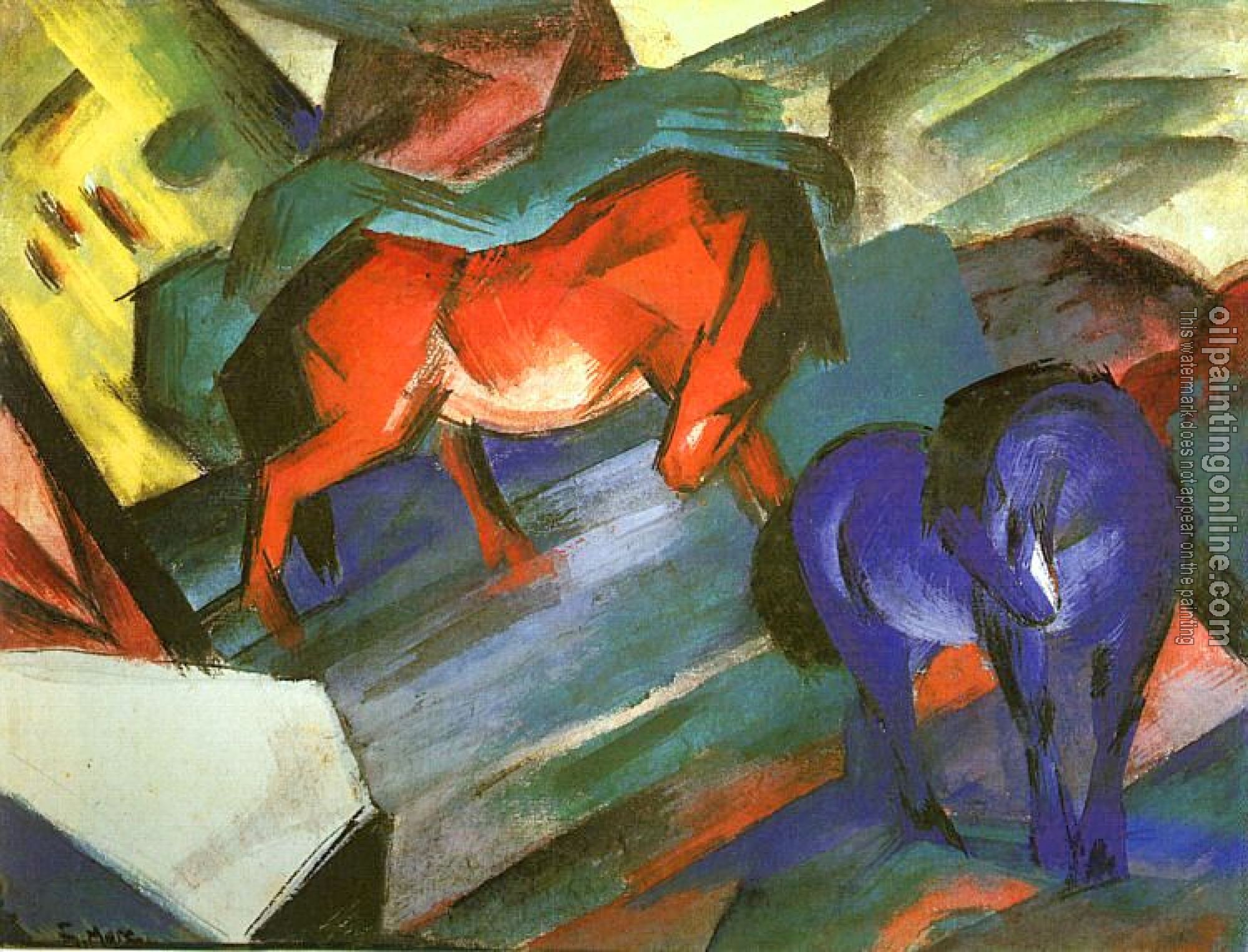 Marc, Franz - Red and Blue Horse II
